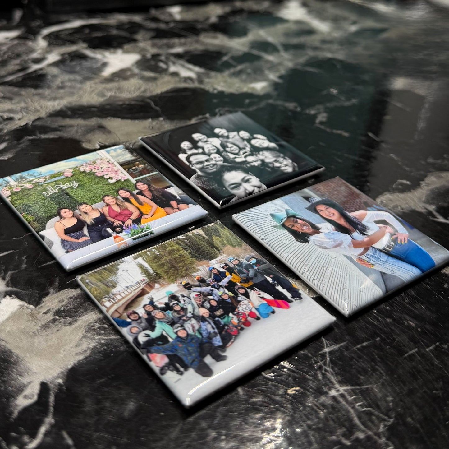 Set of 4 Custom Photo Magnet Buttons